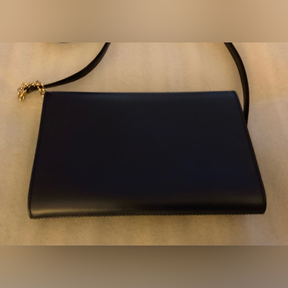 Kate Spade New York Navy Flap Bag Gold Chain Shoulder/Crossbody NWOT w/ Dusty - Picture 6 of 13